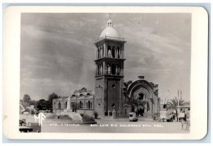 c1940's Church Temple San Luis Rio Colorado Mexico RPPC Photo Postcard 