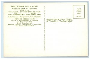 Kent Manor Inn & Motel Wilmington Delaware DE, Swimming Pool Vintage Postcard