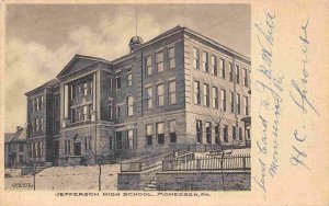 Jefferson High School Monessen Pennsylvania 1906 postcard