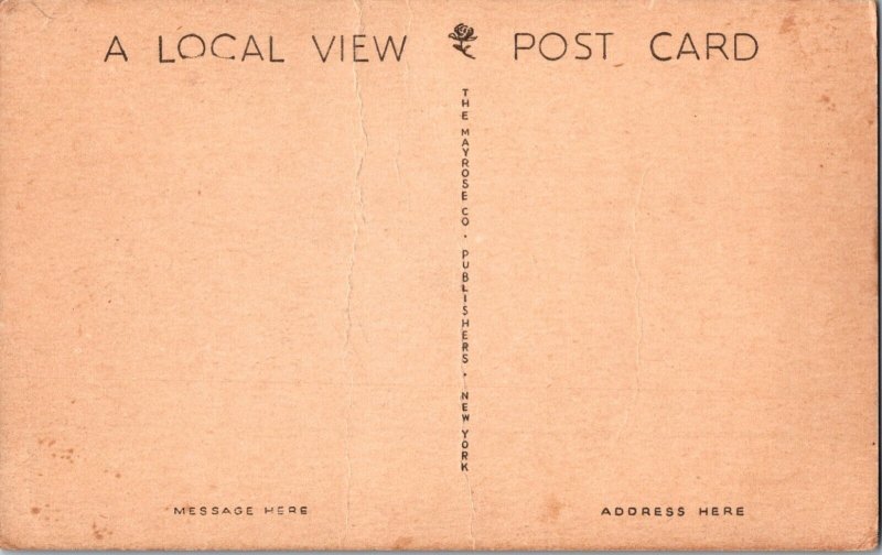 WATTS HIGH SCHOOL, BURLINGTON, N. J. Vintage Postcard Crease KC17