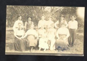 RPPC WEST POINT NEBRASKA GERMAN FAMILY VINTAGE REAL PHOTO POSTCARD CARLSON