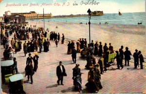 New Jersey Atlantic City Boardwalk and Beach 1909