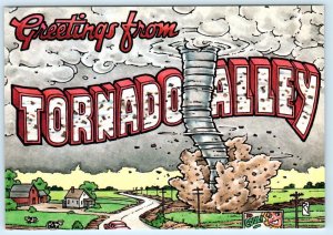 RICK GEARY Artist Signed GREETINGS from TORNADO ALLEY 4x6 Postcard