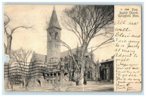 1906 First Baptist Church, Springfield Massachusetts MA Posted Postcard