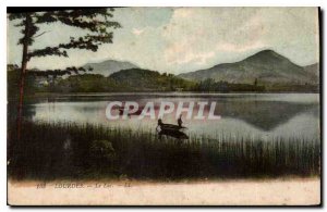 Old Postcard Lourdes Lake