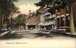 Milford NH Nashua St. c1910 Postcard