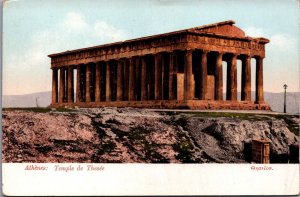 Greece Athens Temple de Thesee Vintage Postcard C117