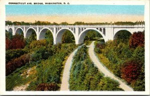 Vtg 1920s Connecticut Avenue Bridge Washington DC Unused Postcard