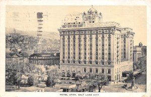 Salt Lake City Utah 1937 Postcard Hotel Utah