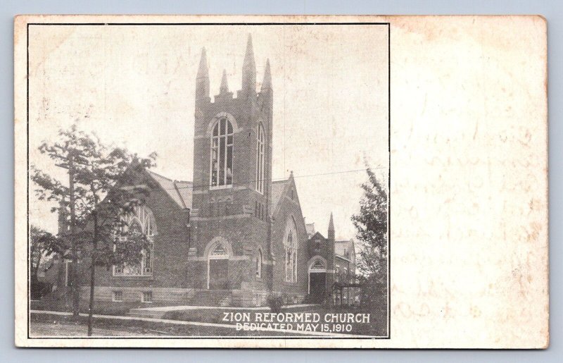 J89/ New Berlin Canton Ohio Postcard c1910 Zion Reformed Church  42