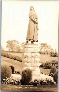 RPPC Evangeline Statue Grand Pré National Historic Site Nova Scotia Postcard A49