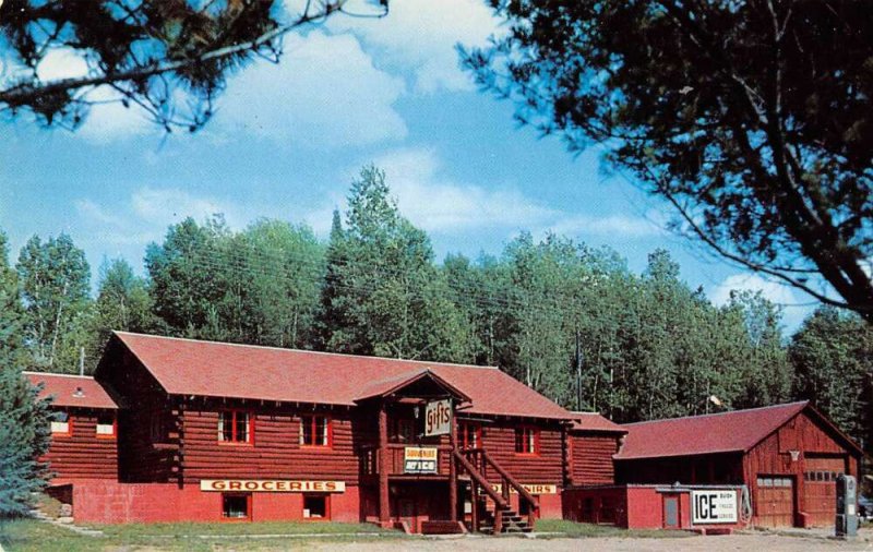 Crane Lake Minnesota Hunters Trading Post goods and gift shop vintage pc DD5526