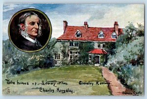 Eversley Postcard Charles Kingsley Homes of Literary Men c1910 Oilette Tuck Art