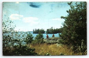 1960s BRITT ONTARIO CANADA KEY RIVER CAMP HWY 69 HURD BROTHERS POSTCARD P2910