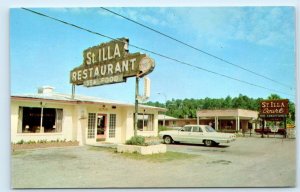 NAHUNTA, GA Georgia ~ ST. ILLA COURT & Restaurant c1960s Car Roadside  Postcard