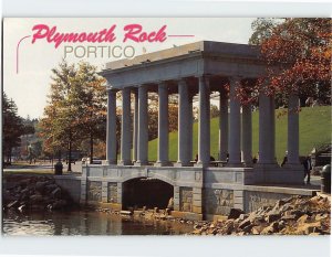 Postcard Plymouth Rock Portico Plymouth Massachusetts USA