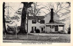 South Boston Virginia American Legion Home Antique Postcard J56655