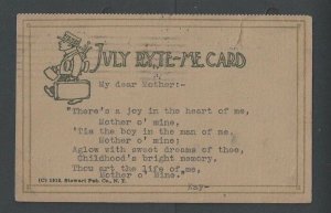 1914 PPC July Write Me Card Poem Mother To Write Lad