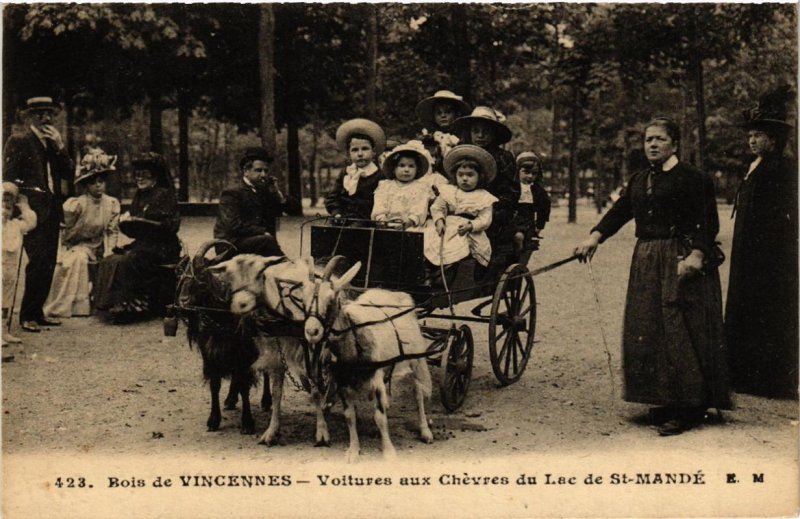 CPA VINCENNES Bois de Vincennes. Voitures aux Chevres du Lac St-Mande. (509516)