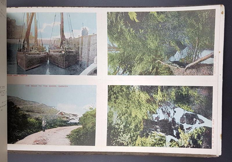 Vintage Renshaw Postcard Album of 40 Views of Manxland, Isle of Man, Complete 