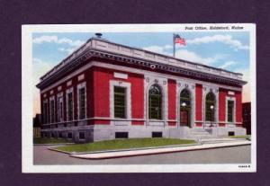 ME US Post Office BIDDEFORD MAINE POSTCARD PC