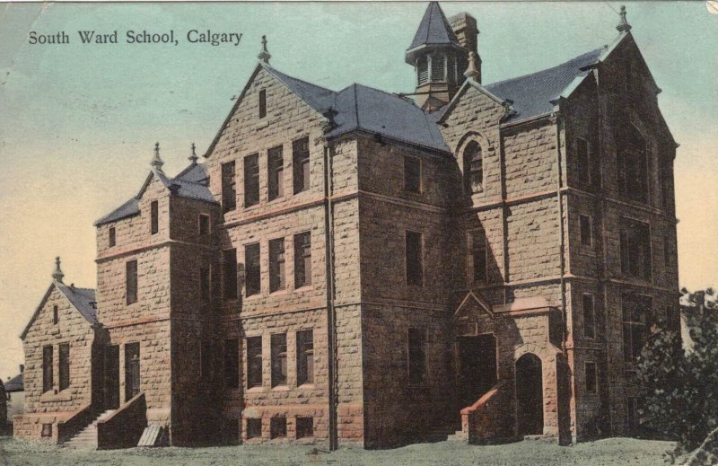 1909 - South Ward School, Calgary, Alberta, Publ. by Pearson (22.294)