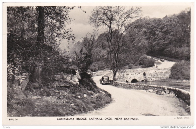 RP: BAKEWELL , Derbyshire , England , PU-1951 ; TUCK ; Conksbury Bridge