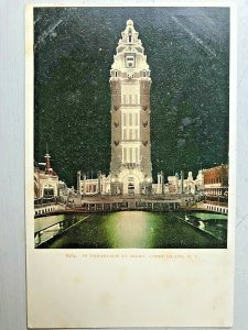 Vintage Postcard 1901-1907 Dreamland at Night Coney Island New York (NY)