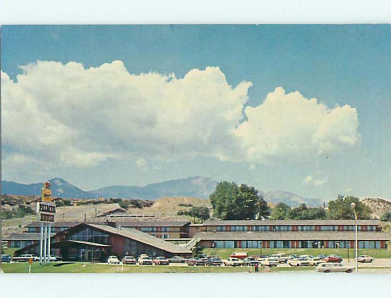 Unused Pre-1980 OLD CARS & PALMER MOTEL Colorado Springs Colorado CO s6328