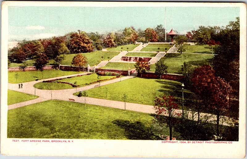 Postcard PARK SCENE Brooklyn New York NY AL1960