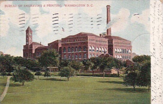 Bureau Of Engraving & Printing Washington D C 1905