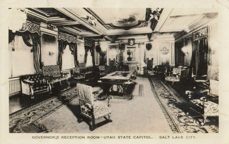 RP: SALT LAKE CITY , Utah , 1924 ; Governor's Reception Room , Capitol