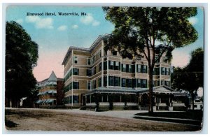 c1910 Entrance to Elmwood Hotel Waterville Maine ME Antique Posted Postcard 