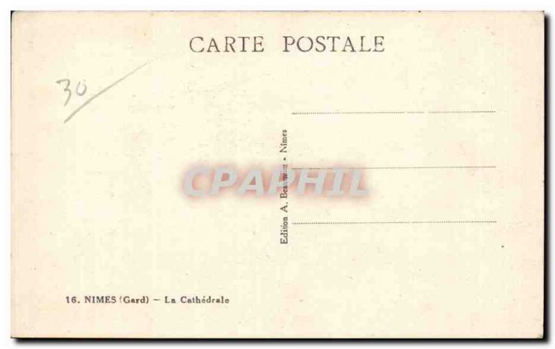 Old Postcard Nimes Gard La Cathedrale