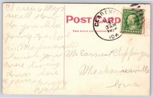 Cedar Rapids Iowa~Trinity Methodist Church Street View~PM 1912~Vintage Postcard