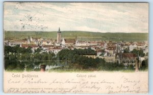 České Budějovice Celkovy pohled CZECH REPUBLIC 1903? Postcard