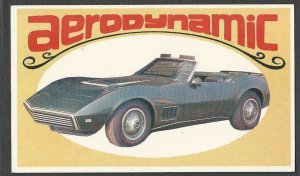 1970* AERO DYNAMIC CONCEPT CAR AIRPLANE INSPIRED MINT COLLECTOR CARD