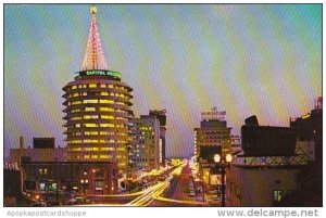 California Hollywood Looking Down Vine Street