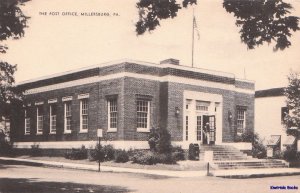 Postcard Post Office Millersburg PA