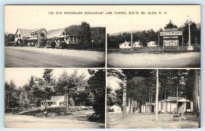 GLEN, New Hampshire NH ~ Roadside OLD WOODSHED RESTAURANT Cabins c1930sPostcard