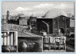 Hamburg Germany Postcard A Visit to the Elbe Tunnel in Hamburg c1950's