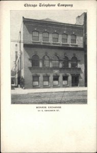 Chicago IL Telephone Bldg Monroe Exchange S. Sangamon St. Postcard c1905
