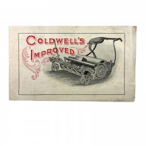 COLDWELL'S Lawnmower Co - Newburgh, NY - Antique Victorian Trade Card Brochure