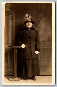 RPPC  New Bedford  Massachusetts  Lady With Large Hat  Postcard  c1910