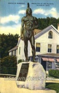 Statue of Massasoit Protector of the Pilgrims - Plymouth, Massachusetts MA  