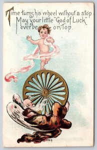 HBG New Year~Little God of Luck on Top on Wheel of Time~Grinds Father Time~L&E