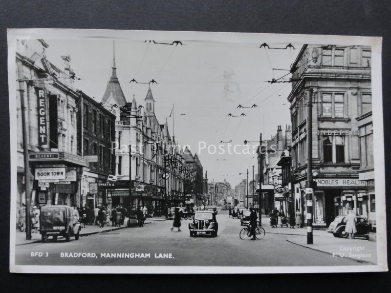 Yorkshire BRADFORD Manningham Lane showing THE REGENT THEATRE c1949 RP Postcard