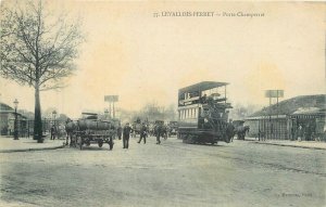 France Perret C-1910 Levallois Double Decker Postcard Street Scene 22-7687