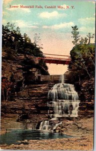 Postcard BRIDGE SCENE Catskill Mountains New York NY AM7917