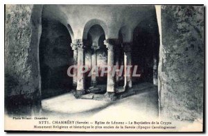 Old Postcard Chambery Savoie Church Lemenc The Baptistry of the Crypt